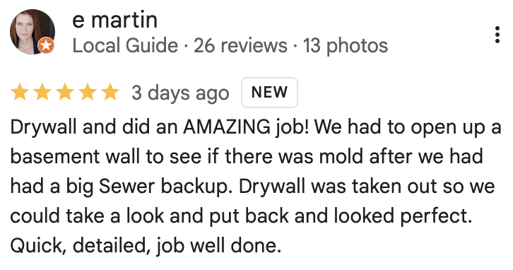 Google review screenshot 1